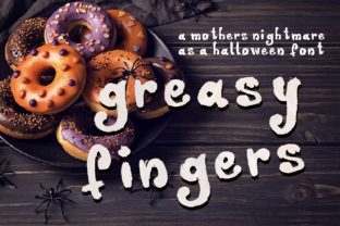 Greasy Fingers: A Spooky Decorative Font for Halloween-Themed Design Projects
