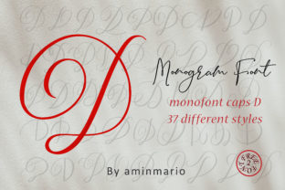 Monogram D Monofont Caps D: A Handwritten Script Font for Elegant Monogram Designs