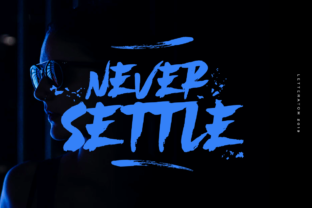 Never Settle: A Bold Handwritten Font for Editorial Impact
