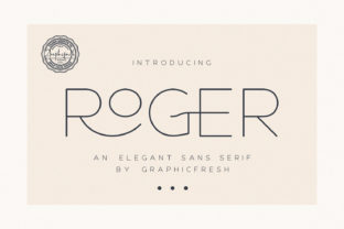 Roger: A Minimalist Sans Serif Font for Elegant Craft and Product Design