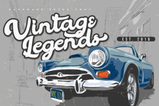 Vintage Legends: A Retro Calligraphy Font for Digital Designers
